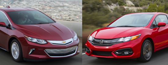 Chevy-volt and civic -1a